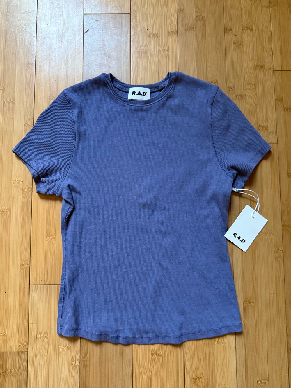 RAD Purple-Blue Soft Blend Ribbed Tee